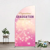 Lofaris Bokeh Pink Bachelor Of Science Grad Half Moon Arch Backdrop